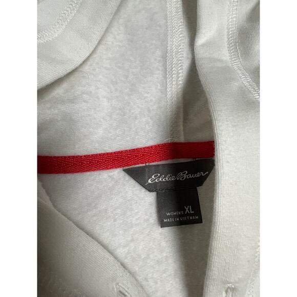Eddie Bauer XL USA Zip Hoodie White with Stars – 4th of July Patriotic - Picture 2 of 6